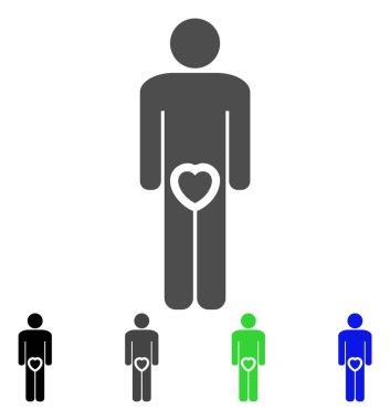 Erkek aşk genital vektör simgesi