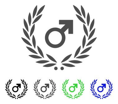 Erkek simge defne çelengi vektör simgesi