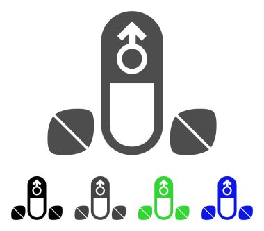 Penis Potency Tablets Vector Icon
