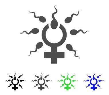 Sperm penetrasyon vektör simgesi