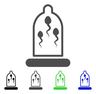 Sperm önleme prezervatif vektör simgesi