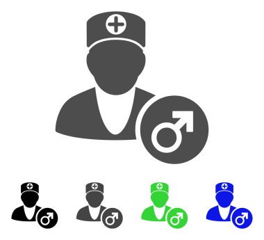 Üroloji doktor vektör simgesi