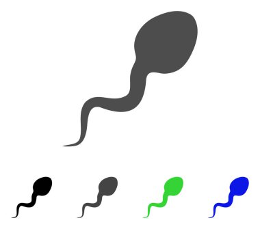 Spermatozoon vektör simgesi