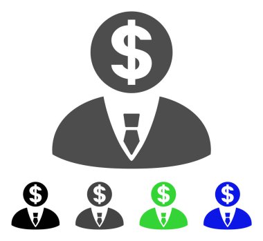 Bankacı vektör simgesi