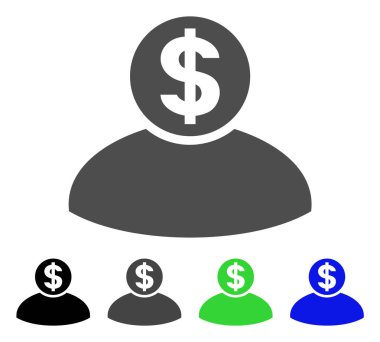 Bankacı vektör simgesi