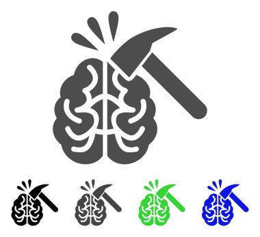Beyin etkisi vektör simgesi