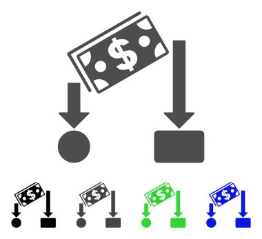 Nakit akışı vektör simgesi