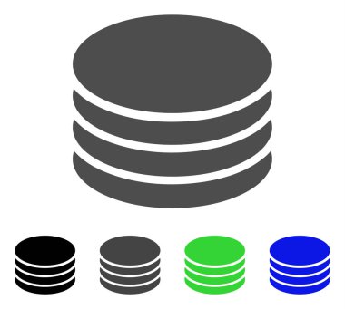 Sikke yığını vektör simgesi