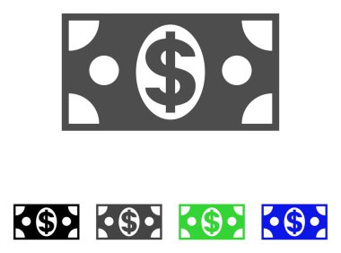 Dolar banknot vektör simgesi