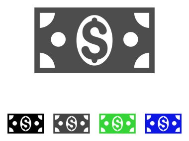 Dolar banknot vektör simgesi