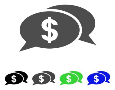 Doları sohbet vektör simgesi