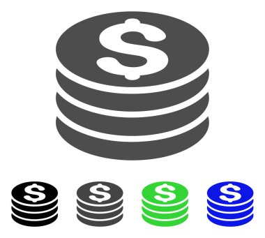 Dolar para yığını vektör simgesi