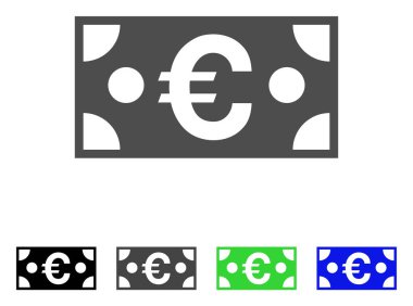 Euro banknot vektör simgesi