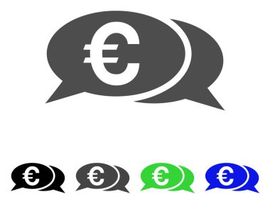 Avrupa sohbet vektör simgesi