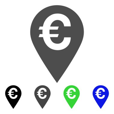 Avrupa harita işaretleyici vektör simgesi