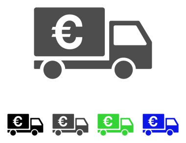 Euro sevk irsaliyesi vektör simgesi