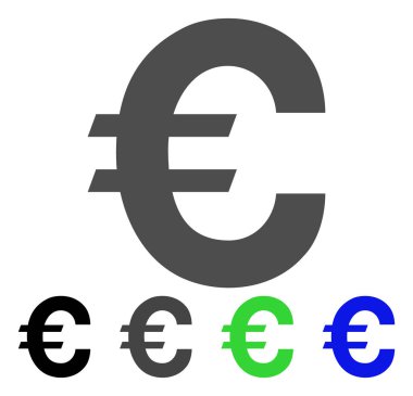 Euro simgesi vektör simgesi