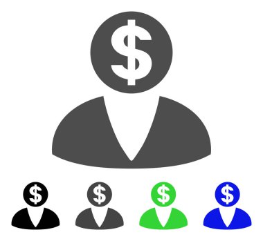 Yatırımcı vektör simgesi