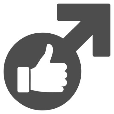 Mükemmel ereksiyon sembol düz simgesini