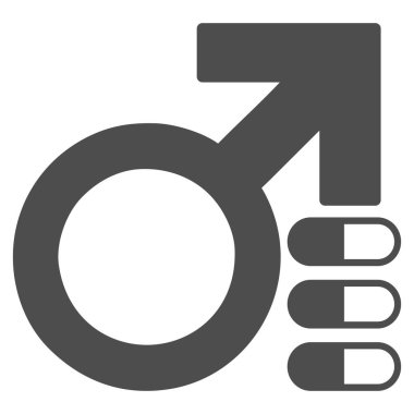 Erkek ereksiyon hapları düz simgesi