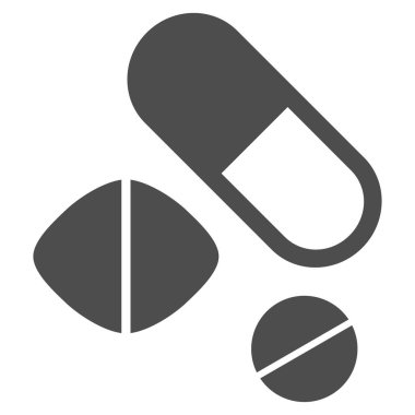 İlaç hapları düz simgesi