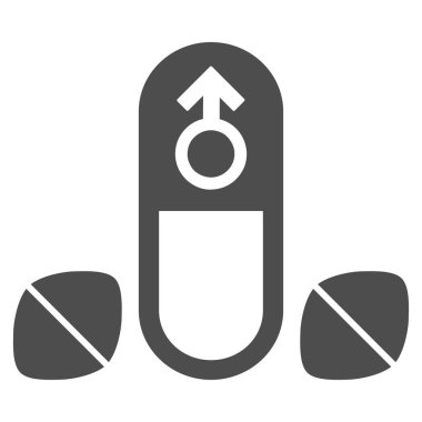 Penis Potency Tablets Flat Icon