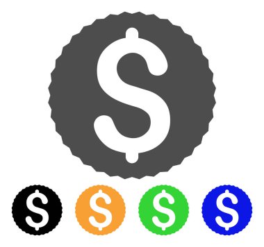 Dolar sikke vektör simgesi