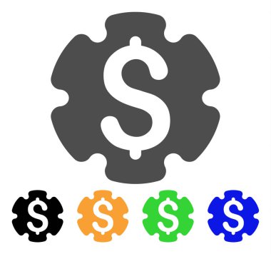 Mali Ayarlar dişli vektör simgesi