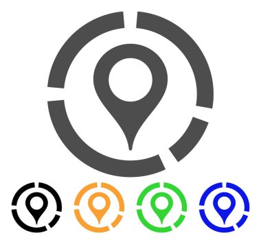 Harita işaretleyici diyagramı vektör simgesi