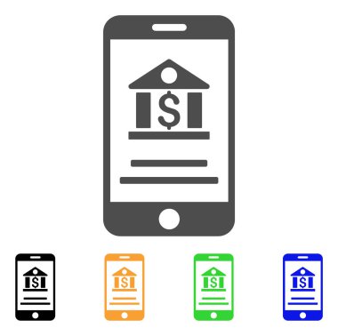 mobil bankacılık vektör simgesi