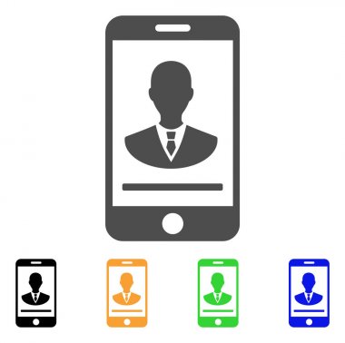 Mobil Yöneticisi iletişim vektör simgesi