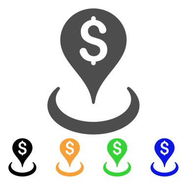 Para konum vektör simgesi