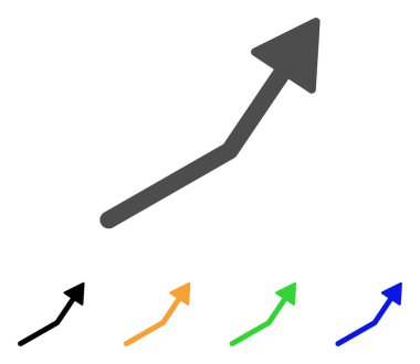 Olumlu Trend ok vektör simgesi