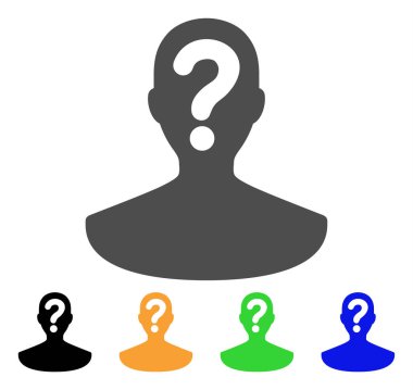 bilinmeyen kişi vektör simgesi