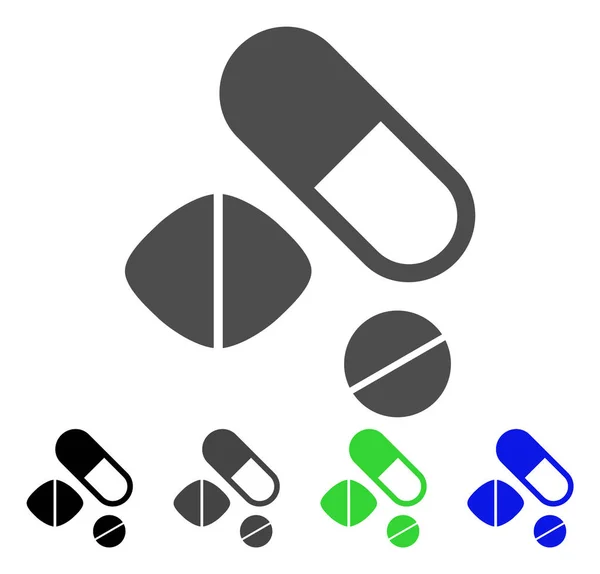 Pílulas de medicação Vector Icon — Vetor de Stock