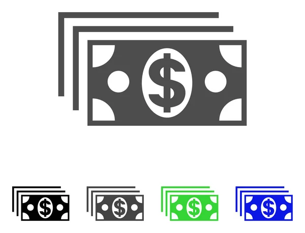 Dollar Banknotes Vector Icon — Stock Vector