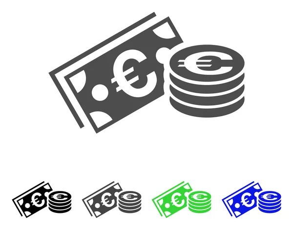 Euro Cash Vector Icon — Stock Vector