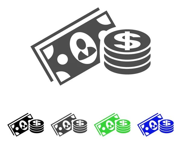 Argent cash vecteur icône — Image vectorielle