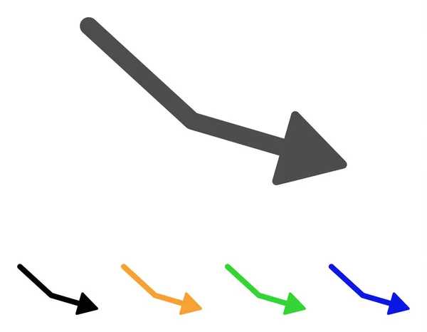 Ícone de vetor de seta de tendência negativa — Vetor de Stock