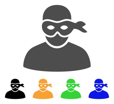 Anonimious hırsız vektör simgesi