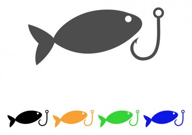 balık kancası vektör simgesi