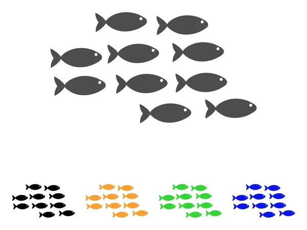 School Of Fish Vector Icon — Stock Vector