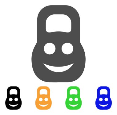 Fitness demir gülümseme vektör simgesi