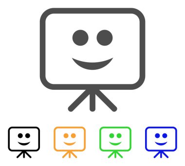 Projeksiyon kurulu gülümseme vektör simgesi