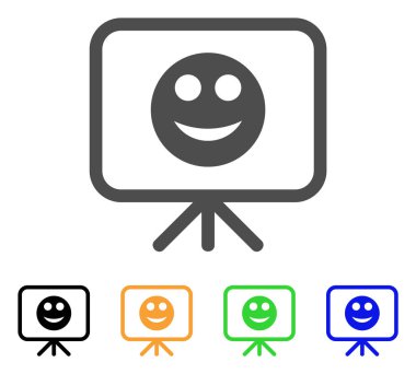 Sunu kurulu gülümseme vektör simgesi