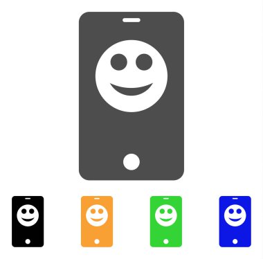 Smartphone Smiley vektör simgesi