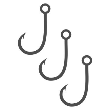 Balıkçılık kanca düz simgesi