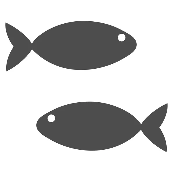 Par de peixes Ícone plano —  Vetores de Stock
