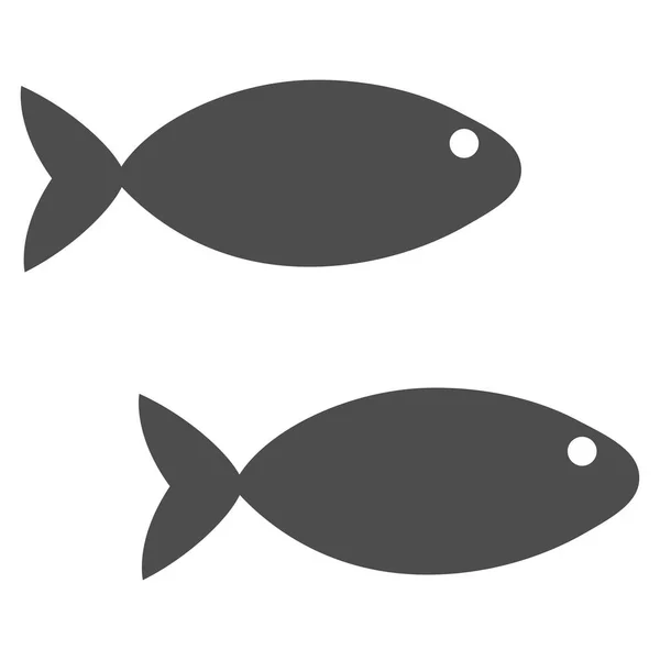 물고기 쌍 평면 아이콘 — 스톡 벡터
