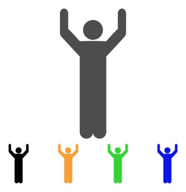 Eller yukarı poz vektör simgesi